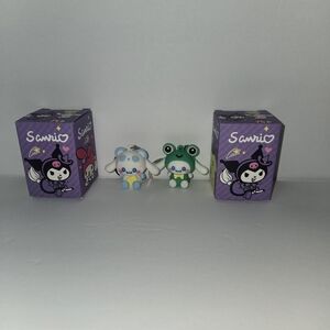 Sanrio Cinnamoroll and Keroppi Keychain Figures - Blue & Green